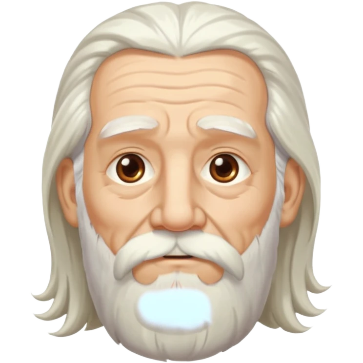 elderly man long hair and long bearded emoji