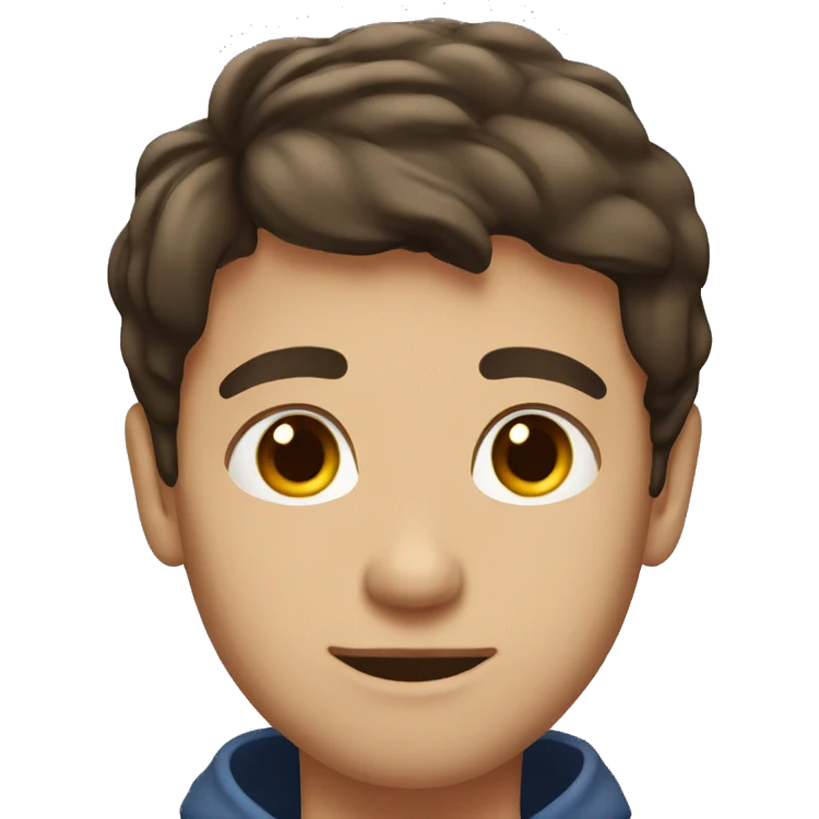 Brunette guy with hazel eyes emoji