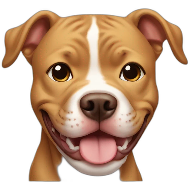 Cute light brown Pitbull winking emoji