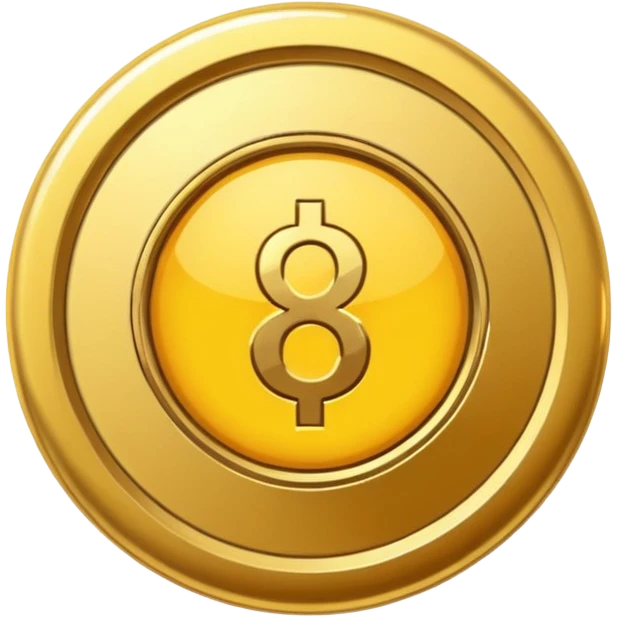 discount badge coin inside "%" emoji