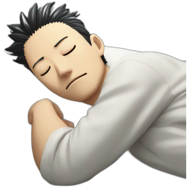 gojo satoru from jujutsu kaisen sleeping emoji