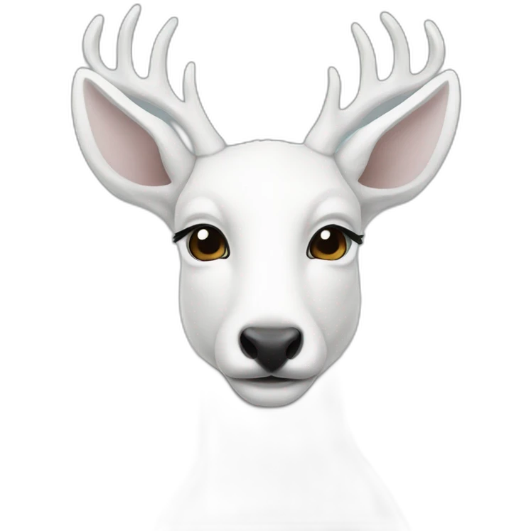 White deer with silver eyes emoji
