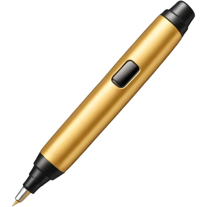 golden permanent marker emoji, with a label emoji