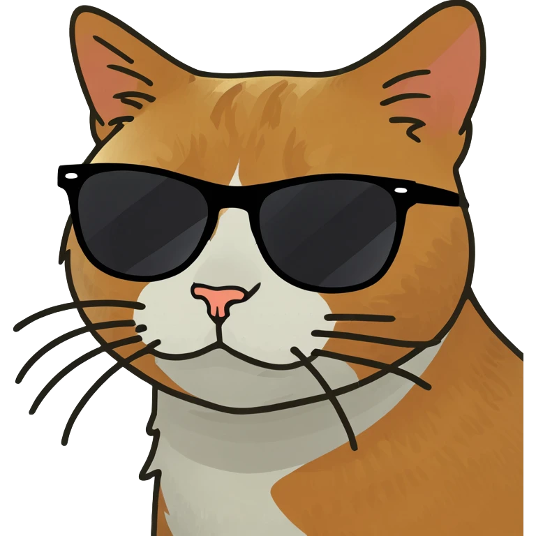 Cat with sunglasses emoji