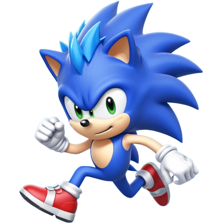 Make sonic the hedgehog to a pose emoji