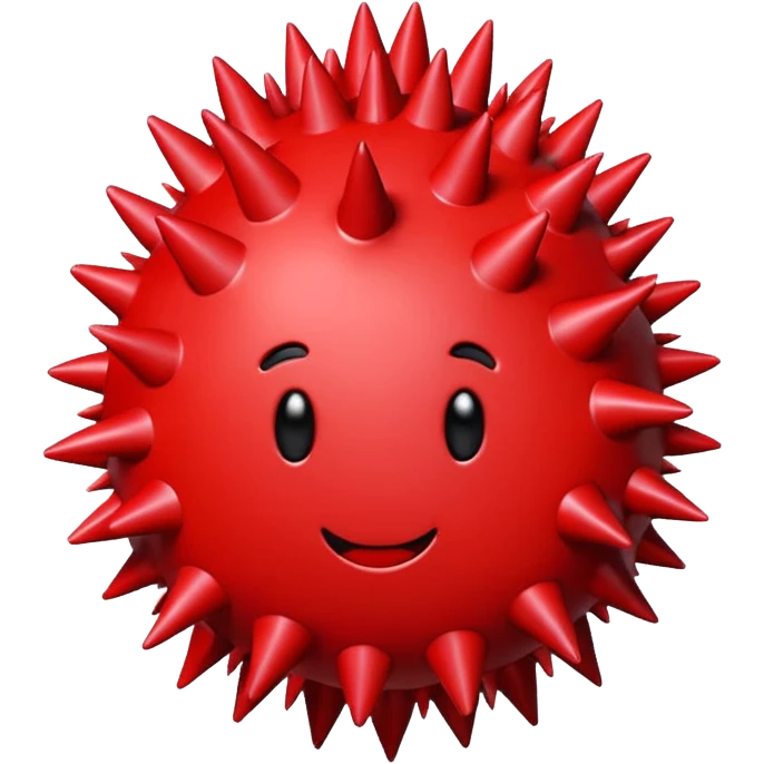 Spiky Stress Ball red emoji