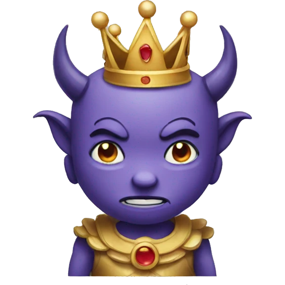 Demon with crown and wings emoji