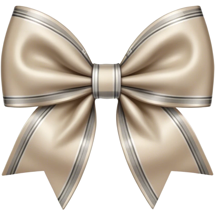 Beige and silver plaid bow  emoji