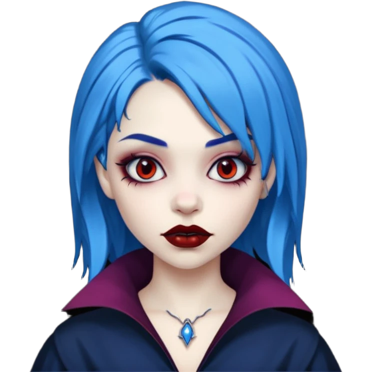 blue haired vampire black girl emoji