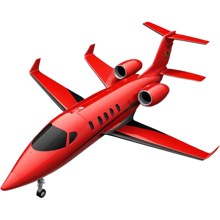 red and black learjet emoji