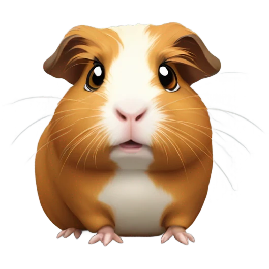 Guinea pig staring confused emoji