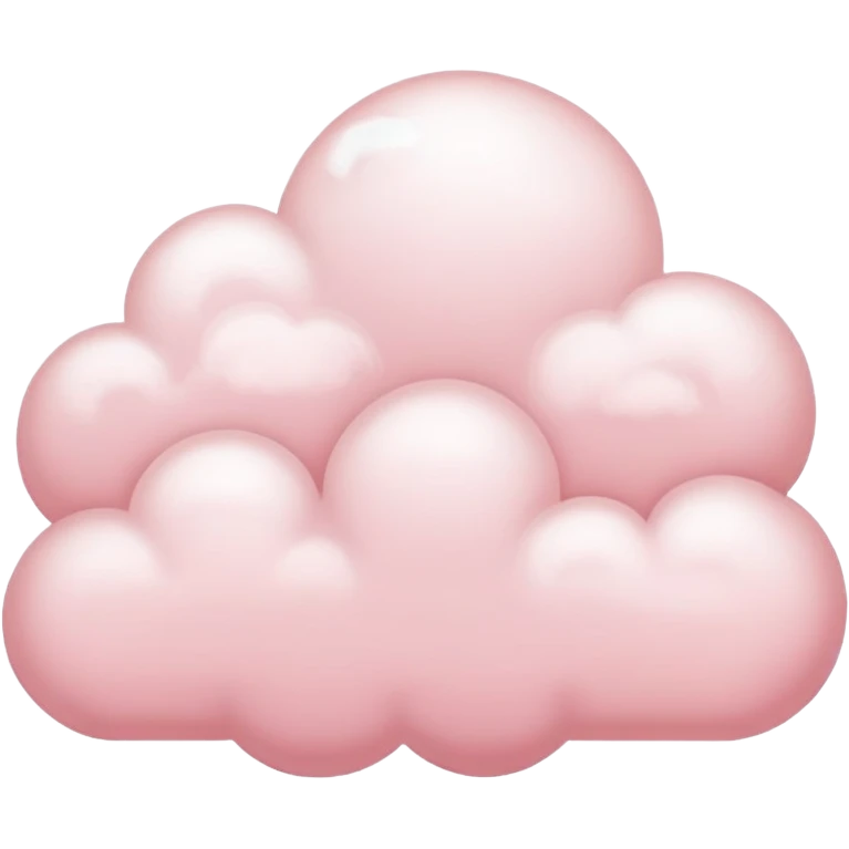 soft pastel pink cloud emoji