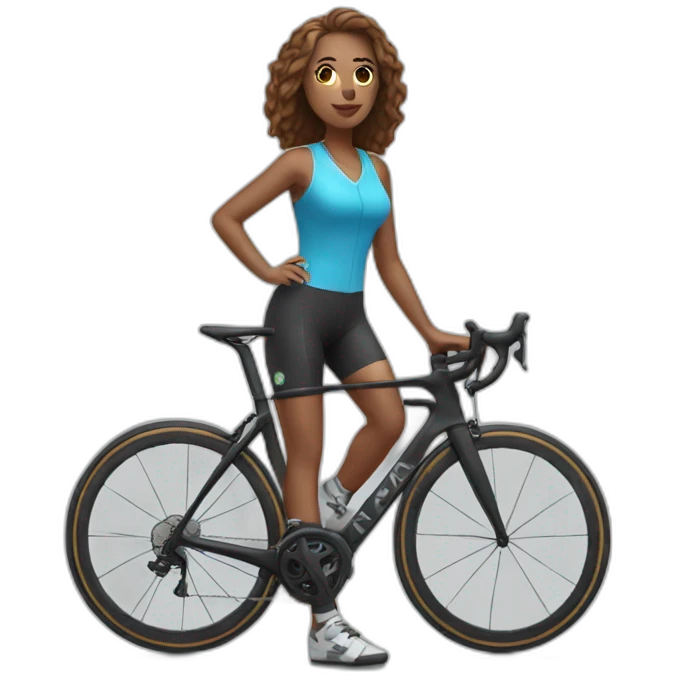 woman wearing shorts on road bike emoji