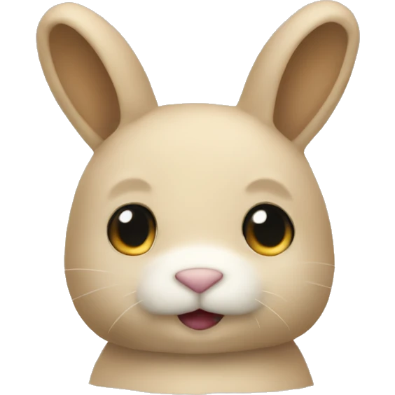 A small beige plush rabbit emoji
