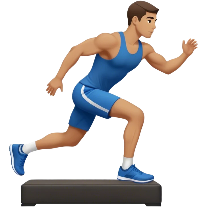 man Plyometric-step-up side-view emoji
