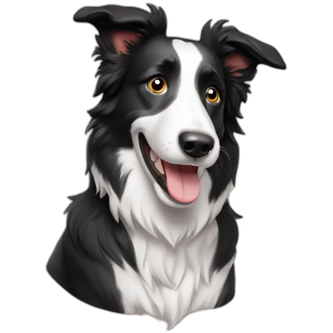 Happy-border-collie emoji