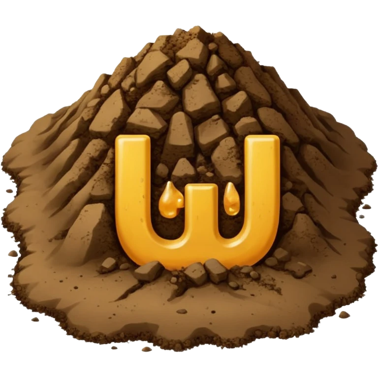 Digging up a "U"  emoji