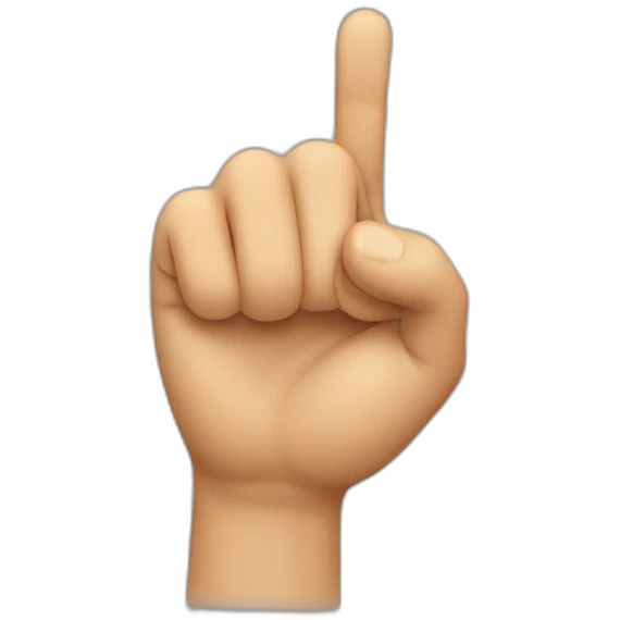 Punch third finger up hand gesture emoji