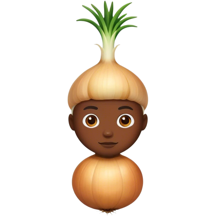 A human onion with dark skin emoji
