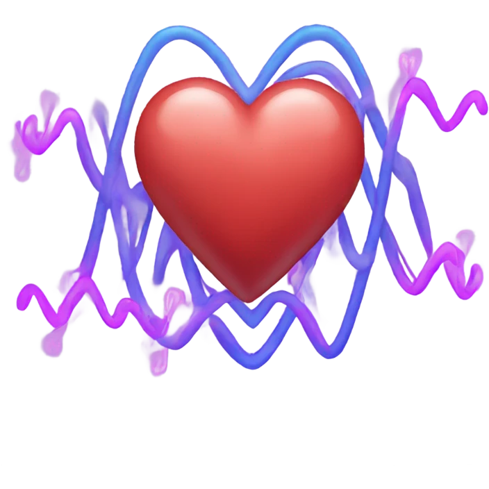Heart energy waves emoji