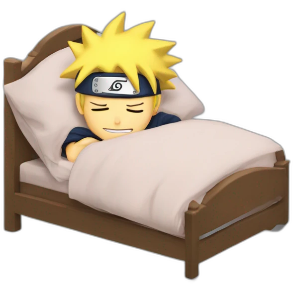 naruto sleep in bed emoji