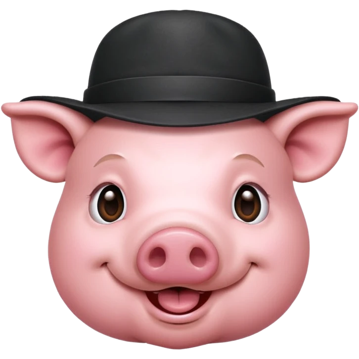 pig wear hat emoji