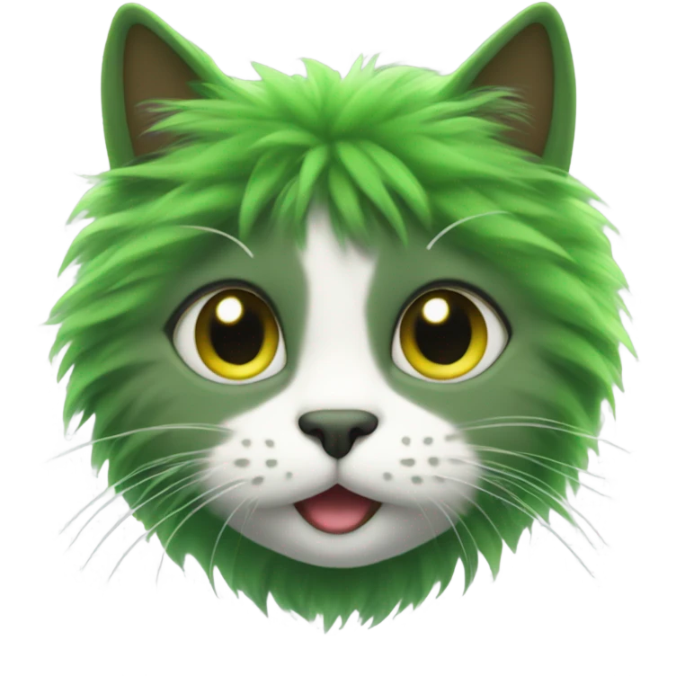 Green cat emoji