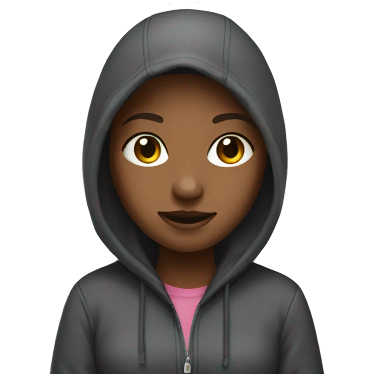 Girl wearing a hoodie emoji