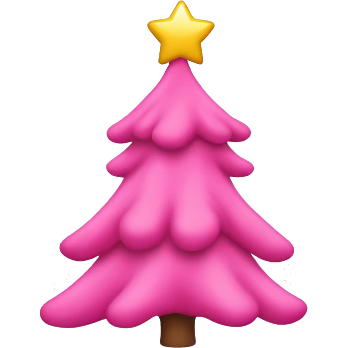 Pink Christmas Tree emoji