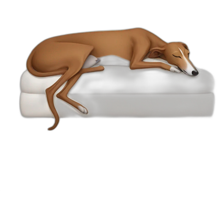 Brown Greyhound sleeping emoji