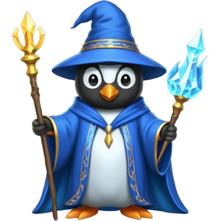 Penguin Wizard emoji
