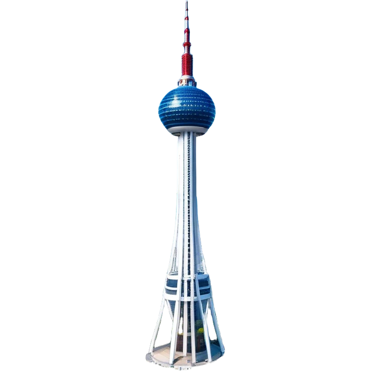 ​Cinematic Realistic N Seoul Tower, depicted in brilliant daylight as a slender, single-column tower rising from a modern cityscape, crowned by a sleek cylindrical observation deck offering panoramic views over Seoul, with crisp glass and steel surfaces reflecting clear blue skies and subtle architectural details that capture its futuristic elegance, emoji