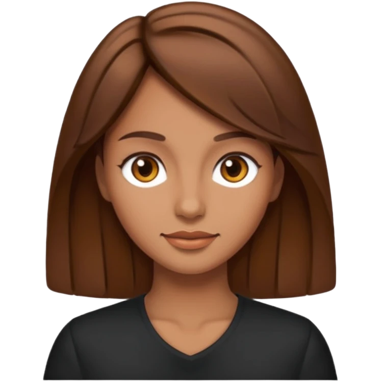 Mujer cabello castaño  emoji