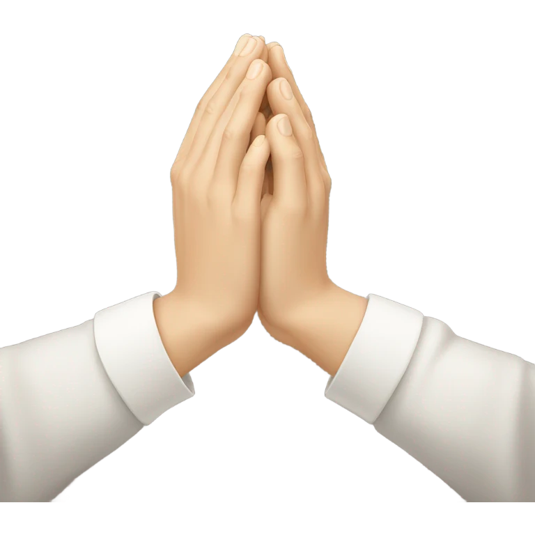 Caucasian hands in a praying position  emoji