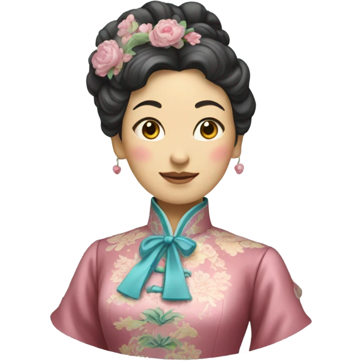 a chinese lady wearing rococo clothes emoji
