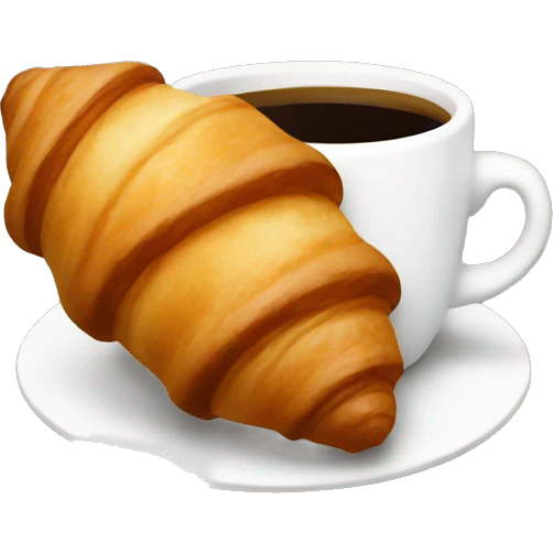 Croissant with coffee  emoji