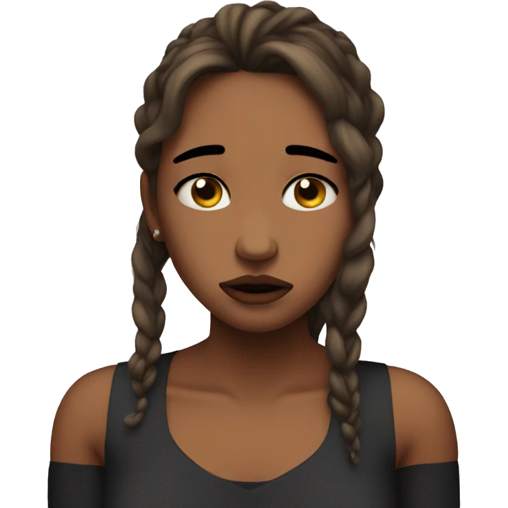 Sad girl crying in the club emoji