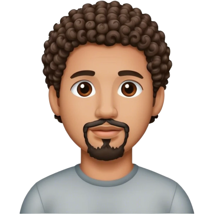 gay hispanic with curly short hair and a goatee emoji