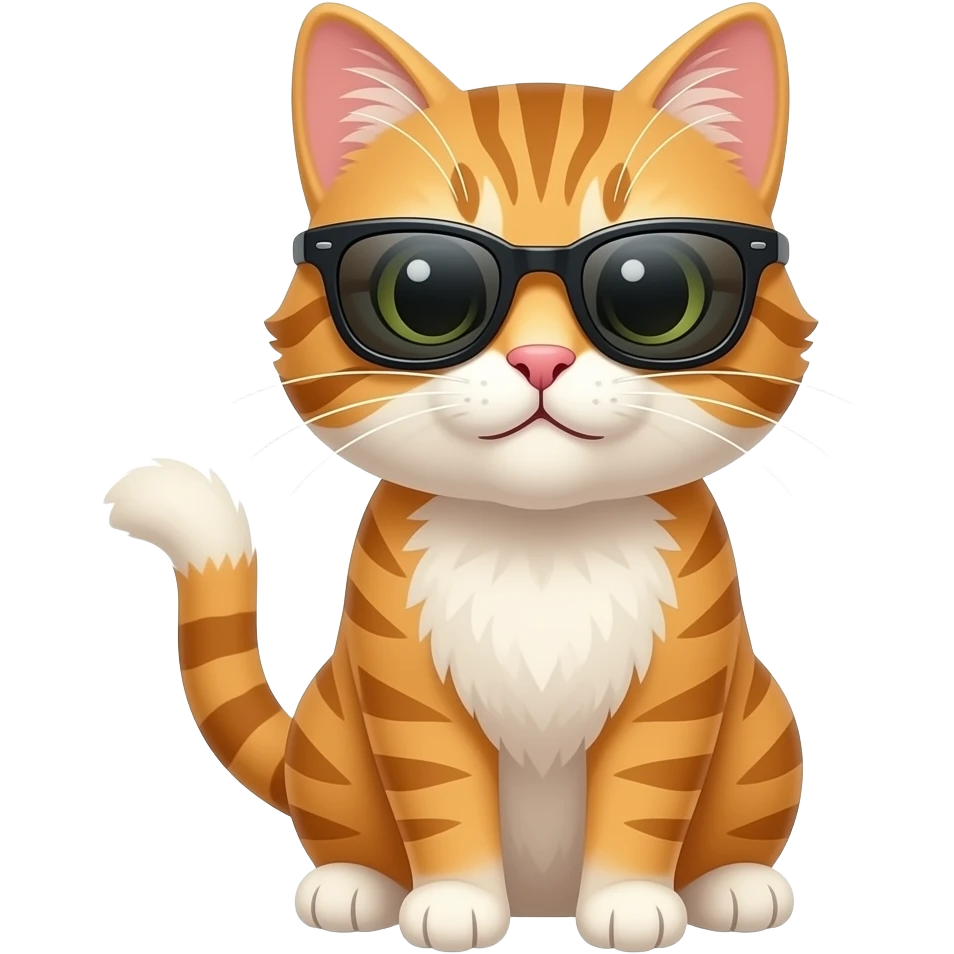 Cat wearing sunglasses emoji