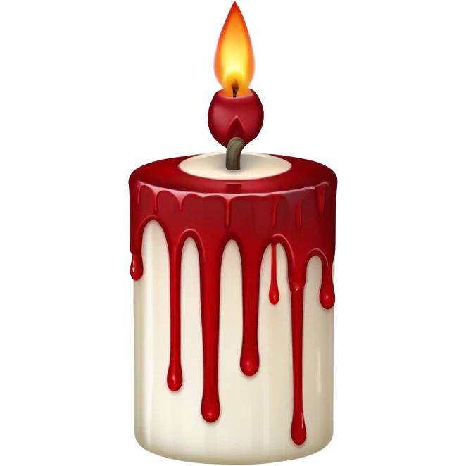 candle with blood drips dark red emoji