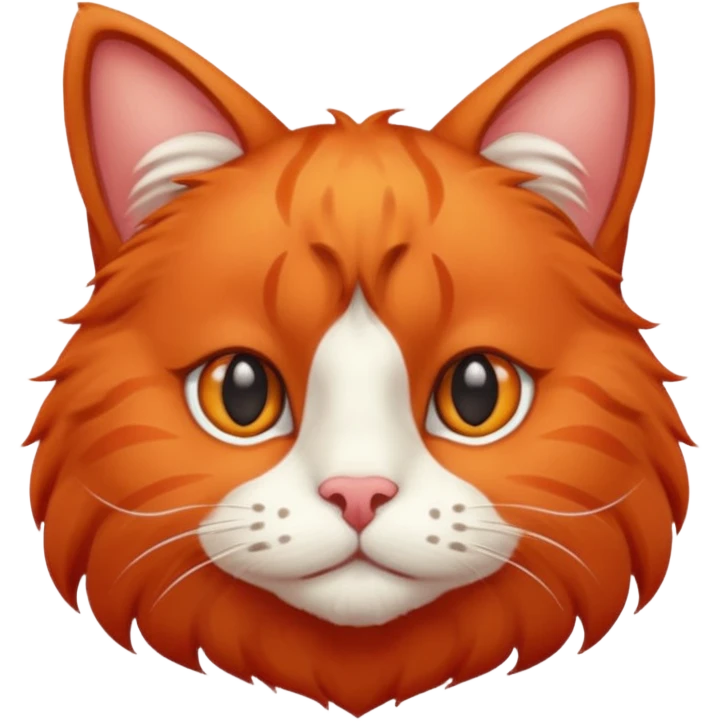 Res cat with big nose emoji