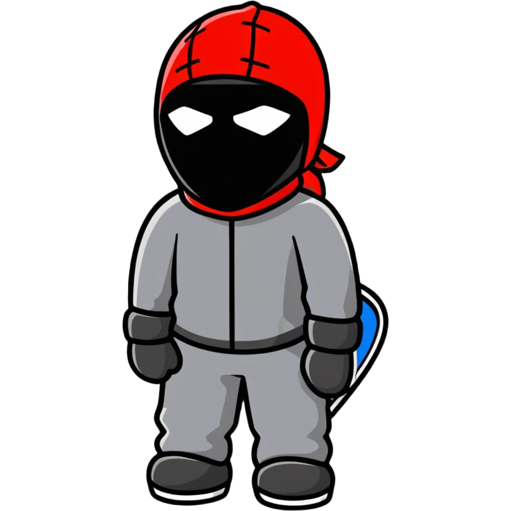 robber in a red ski mask emoji