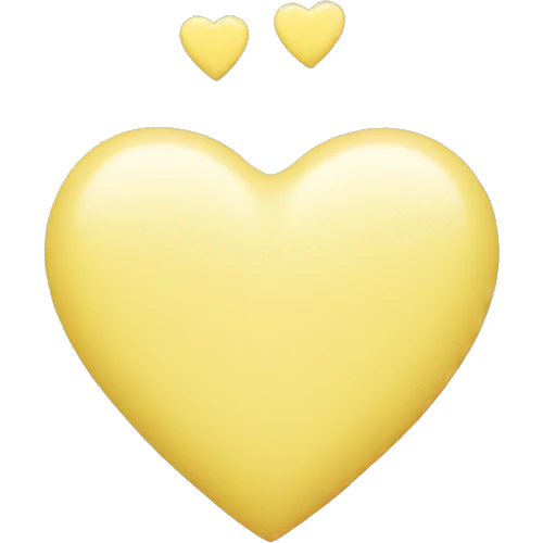 Pastel yellow heart emoji