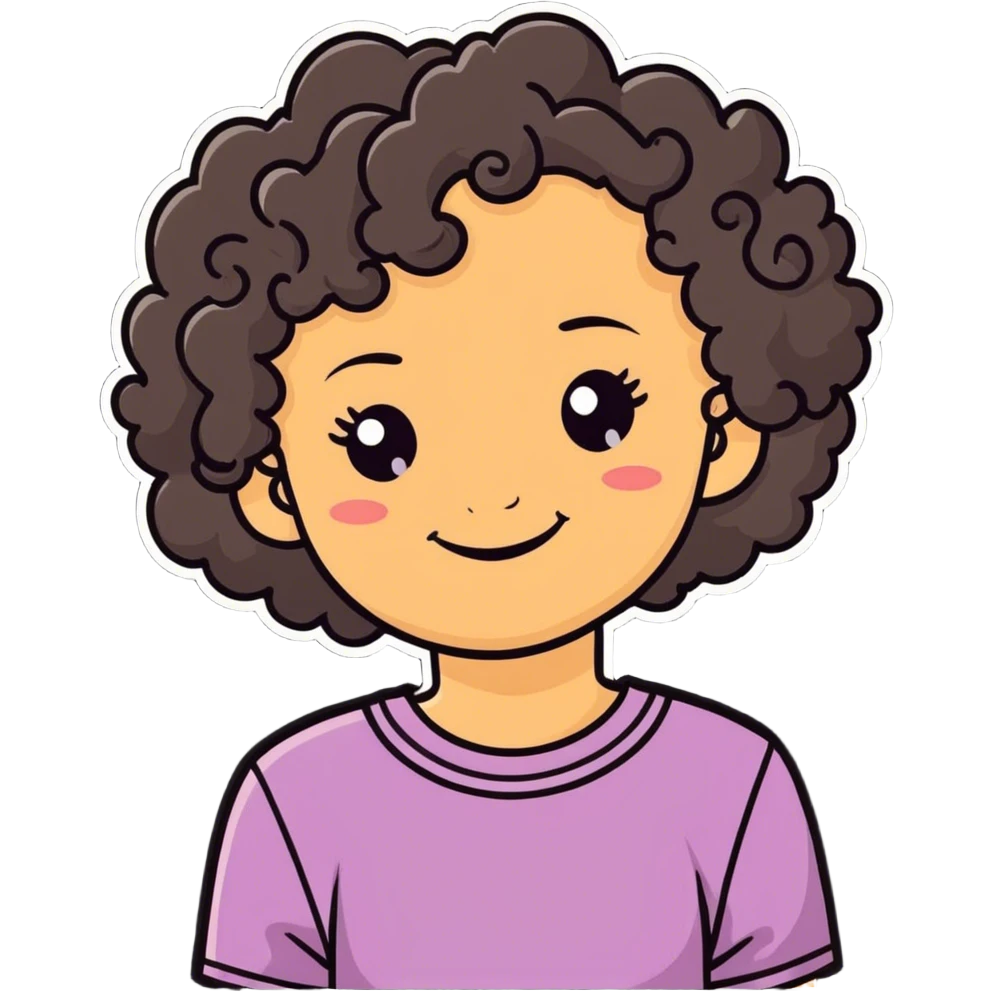 girl with curly hair emoji