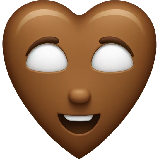 brown iphone heart emoji