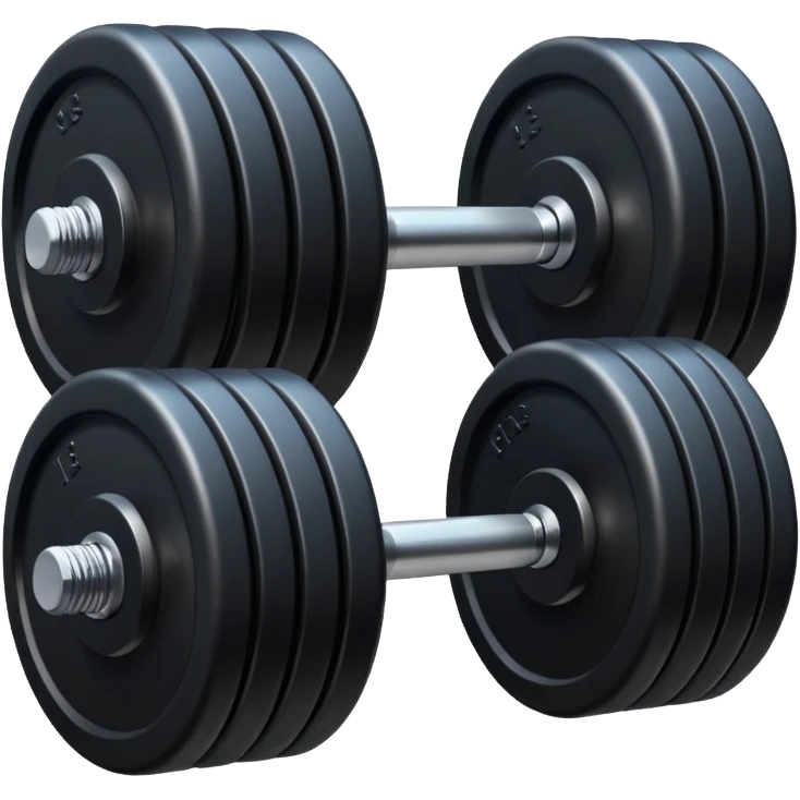 a black dumbbell with only one disk emoji