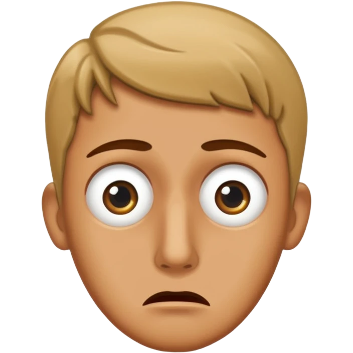 una persona con cara de anchoa preocupado emoji