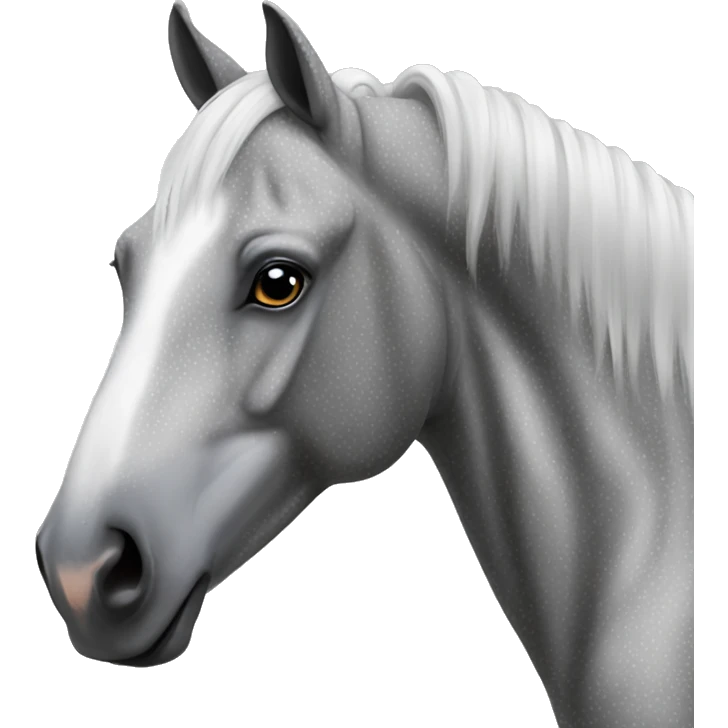 Dappled grey horse body emoji
