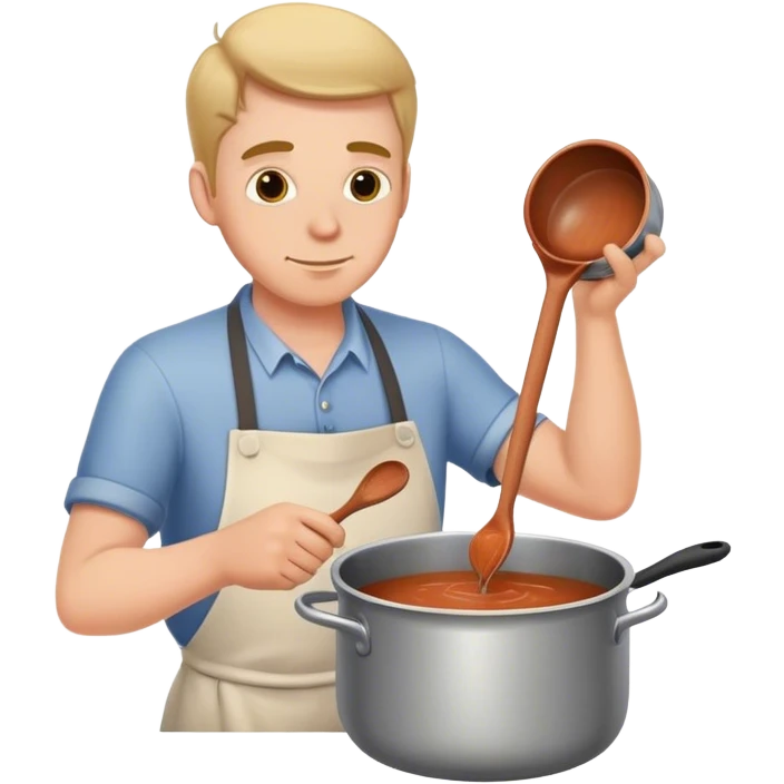 Stirring the pot white man emoji