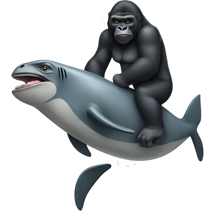 gorilla on a dolphin emoji